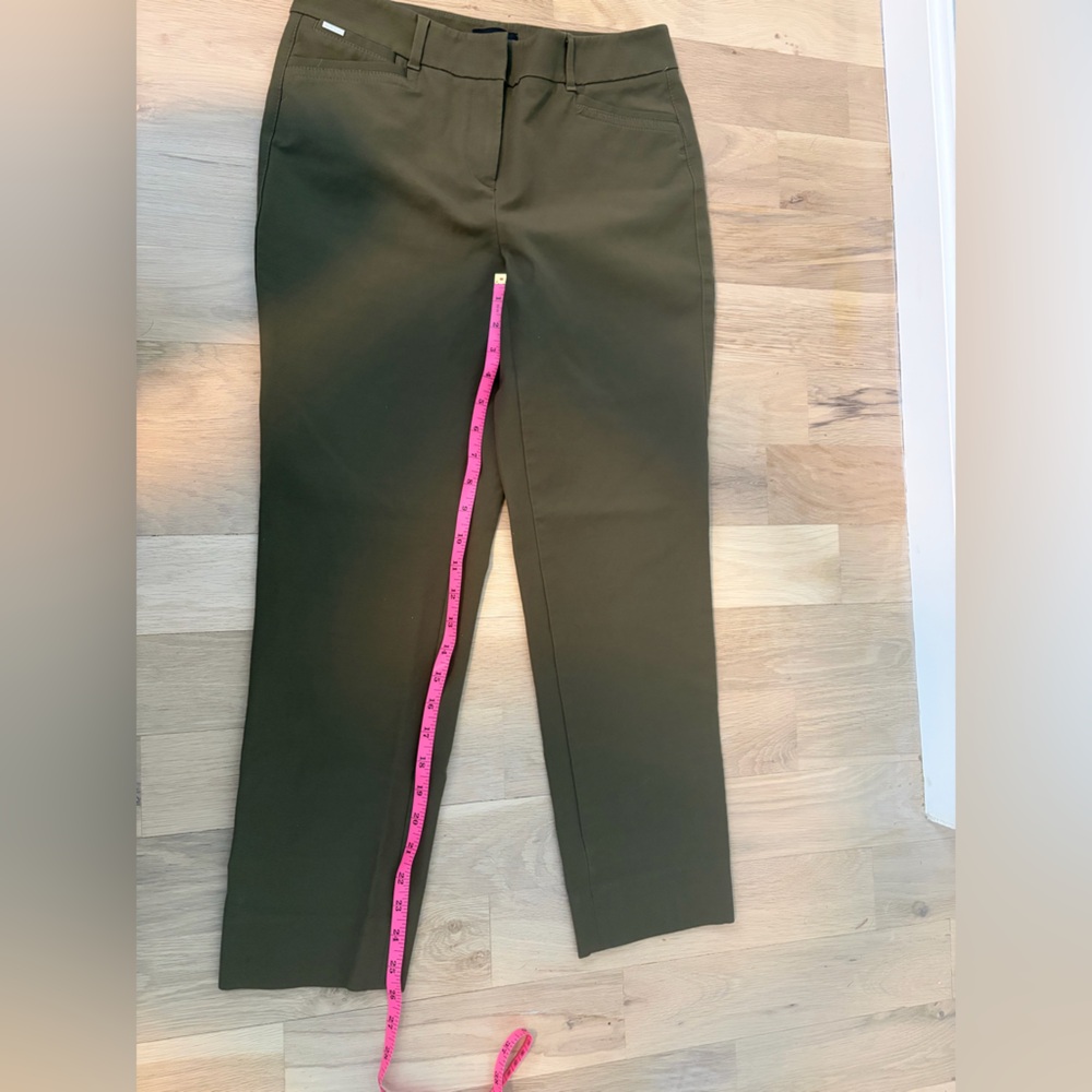 White House Black Market Olive Cropped Slim Pants - Picture 8 of 9